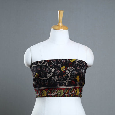 Handpainted Chanderi Silk Kalamkari Blouse Piece 39