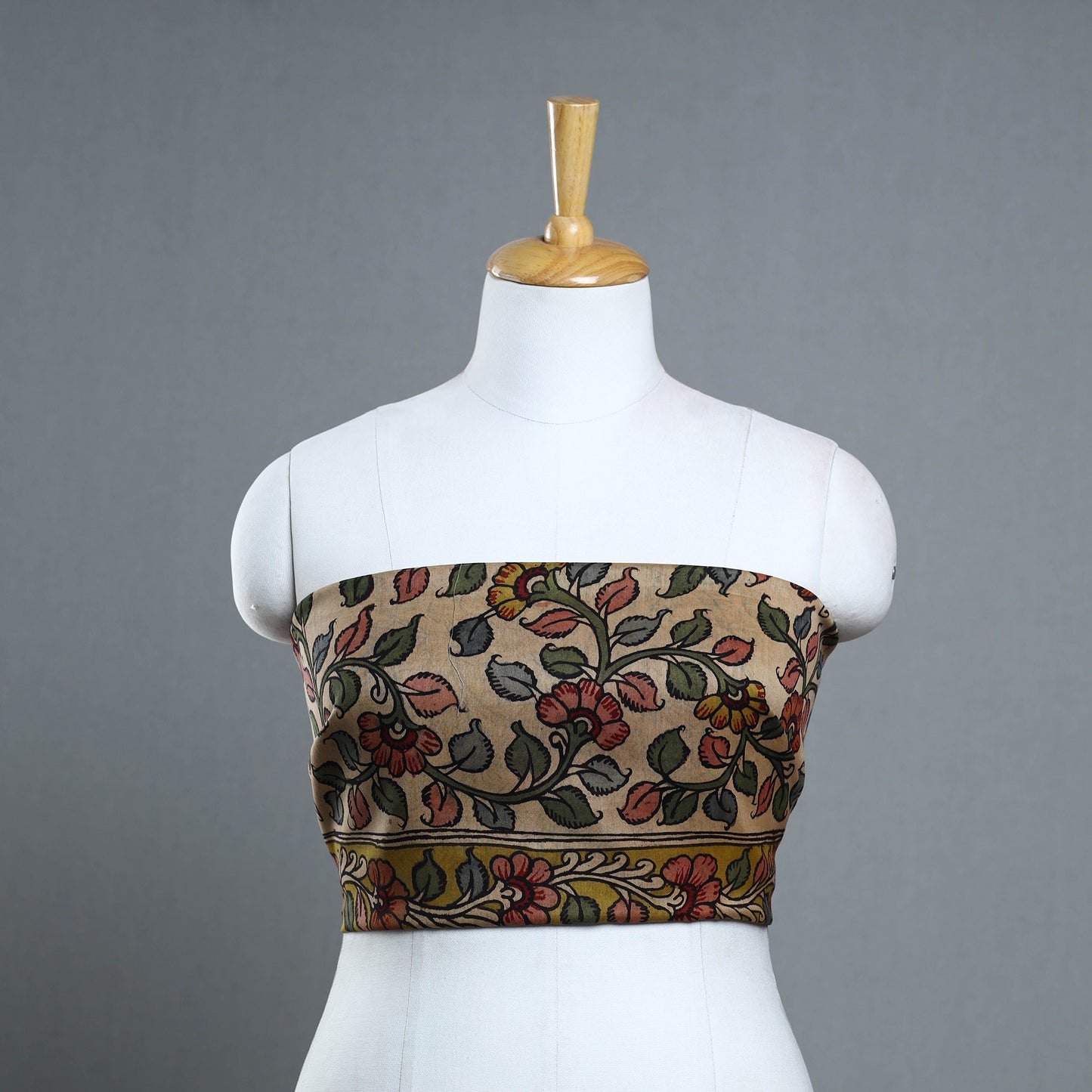 Handpainted Chanderi Silk Kalamkari Blouse Piece 40