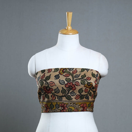 Handpainted Chanderi Silk Kalamkari Blouse Piece 40