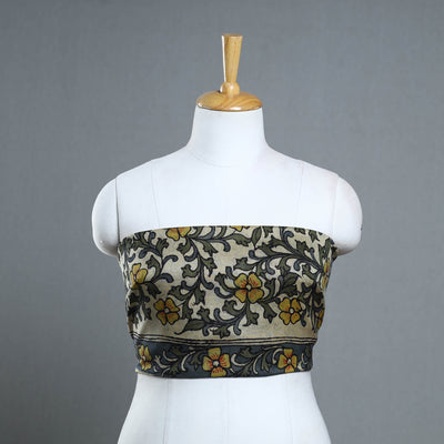 Handpainted Chanderi Silk Kalamkari Blouse Piece 42