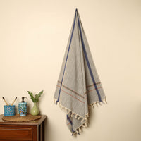 Beige - Handloom Fine Cotton Plain Bath Towel 132