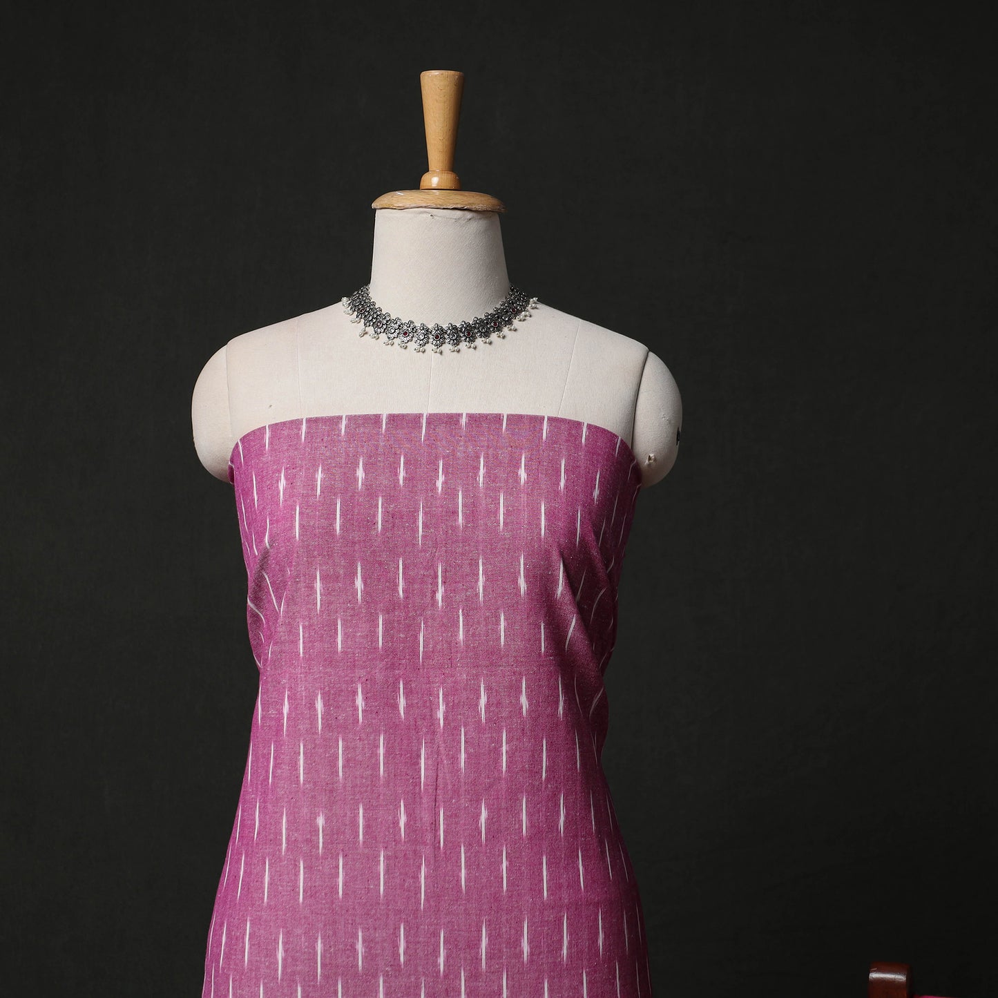 Pochampally Ikat Weave 3pc Cotton Unstitched Dress Material Suit Set 06