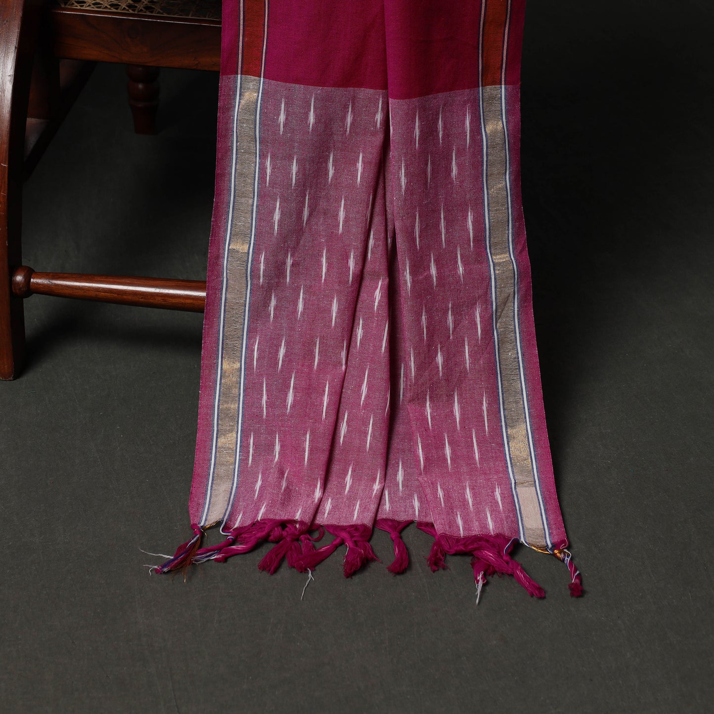 Pochampally Ikat Weave 3pc Cotton Unstitched Dress Material Suit Set 06