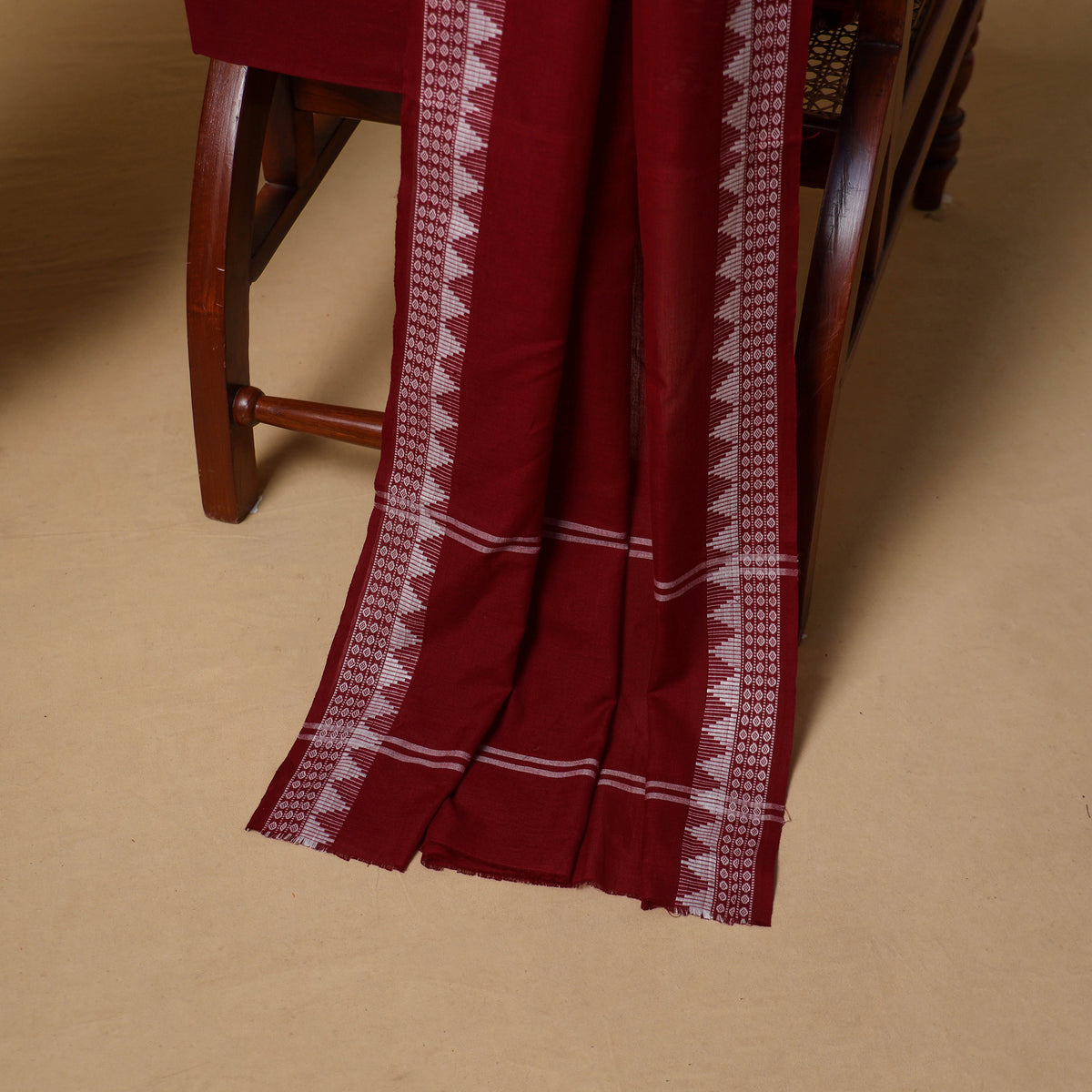 Floral Sanganeri Block Print Cotton Unstitched Dress Material: Kurta, Bottom & Dupatta with Jewellery 14