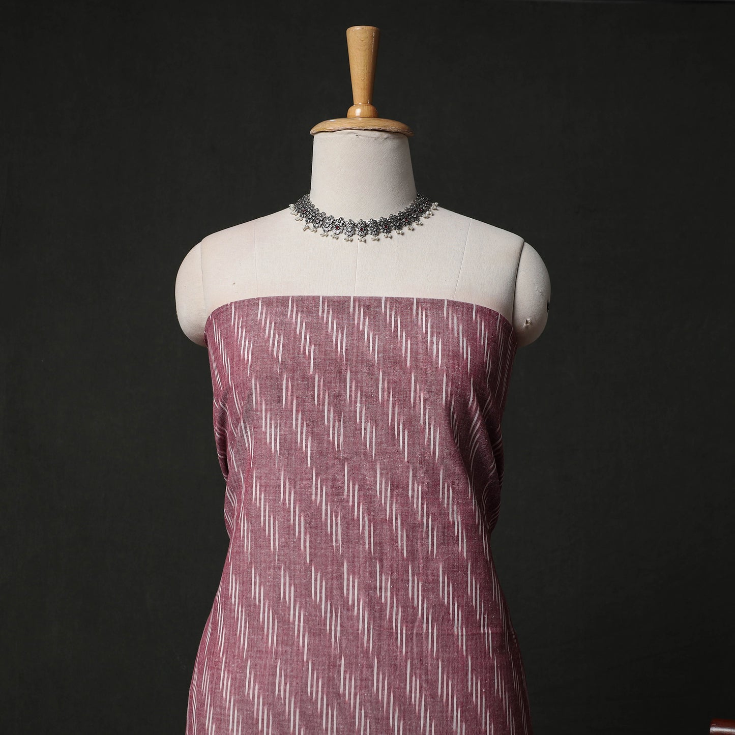 Pochampally Ikat Weave 3pc Cotton Unstitched Dress Material Suit Set 07