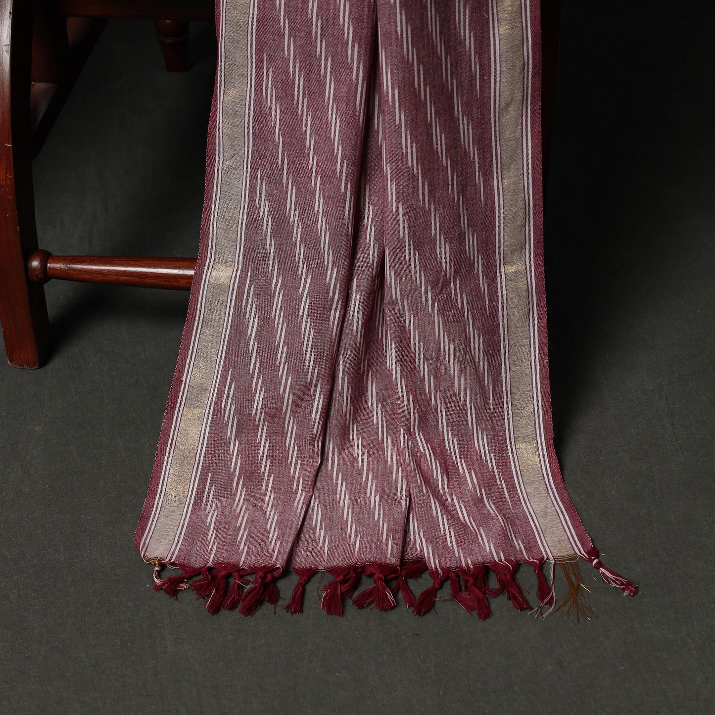 Pochampally Ikat Weave 3pc Cotton Unstitched Dress Material Suit Set 07