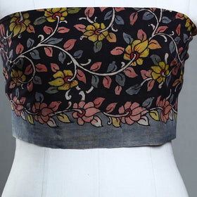 Buy Black Handpainted Cotton Kalamkari Blouse Piece
