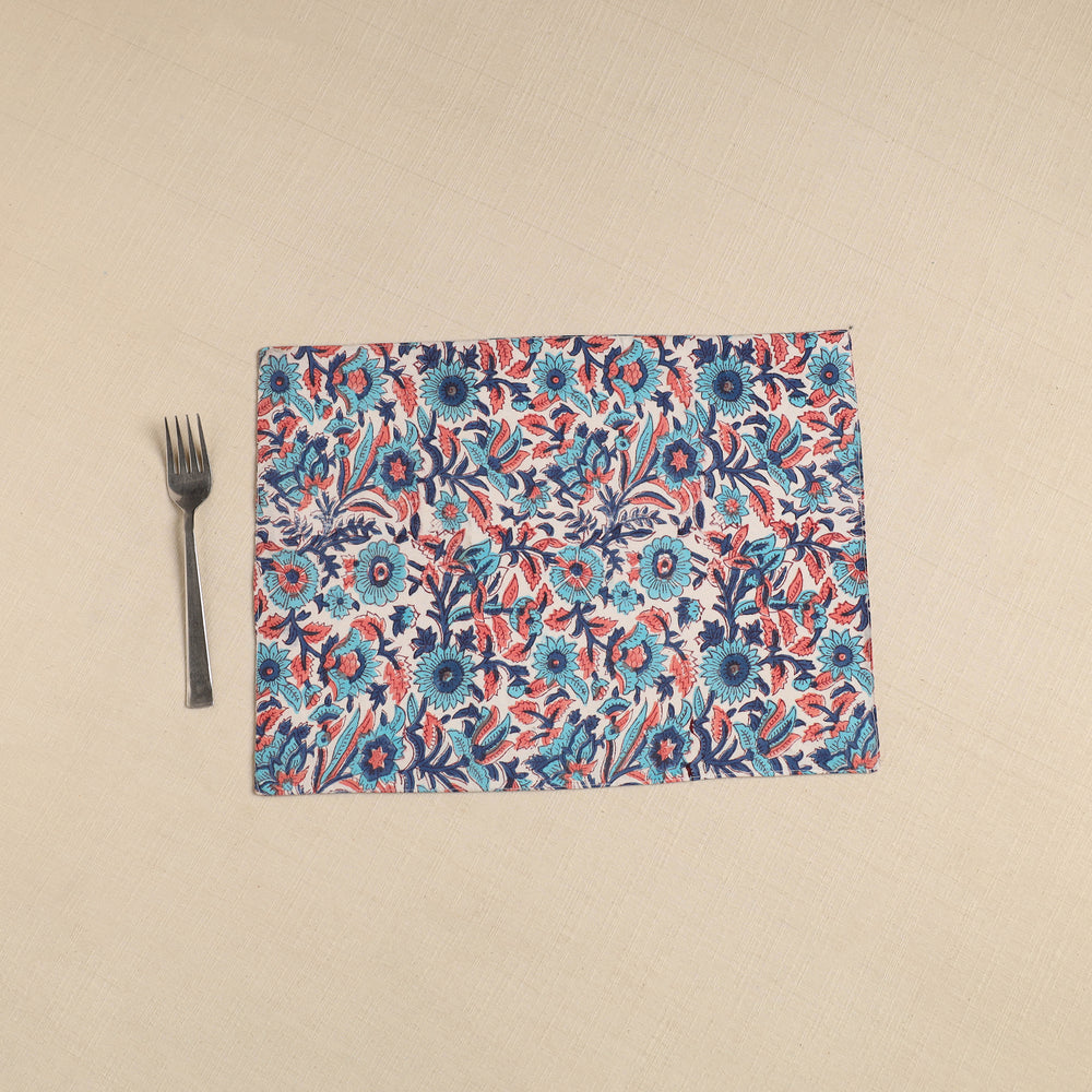 Floral Print Cotton Reversible Table Mat 14