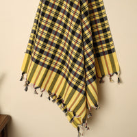 Black - Handloom Fine Cotton Checks Bath Towel 138