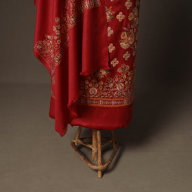 Woolen Heavy Embroidered Unstitched Dress Material: Kurta, Bottom & Dupatta 34