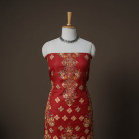 Woolen Heavy Embroidered Unstitched Dress Material: Kurta, Bottom & Dupatta 34