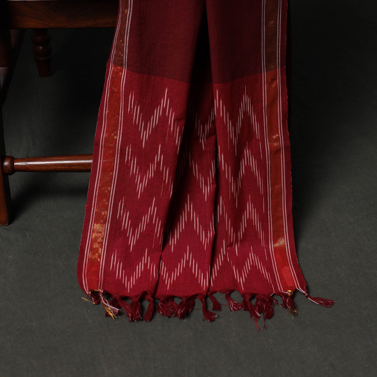 Pochampally Ikat Weave 3pc Cotton Unstitched Dress Material Suit Set 08