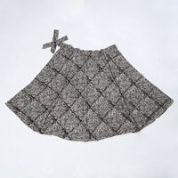 Grey - Kalamkari Block Printed Cotton Wrap Around Skirt 19