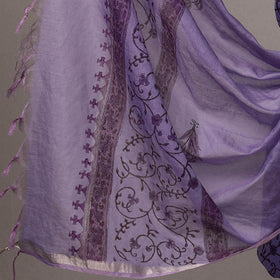 Buy 3pc Sanganeri Block Printed Cotton Suit Material with Chanderi Silk Dupatta 08 Onine at iTokri.com