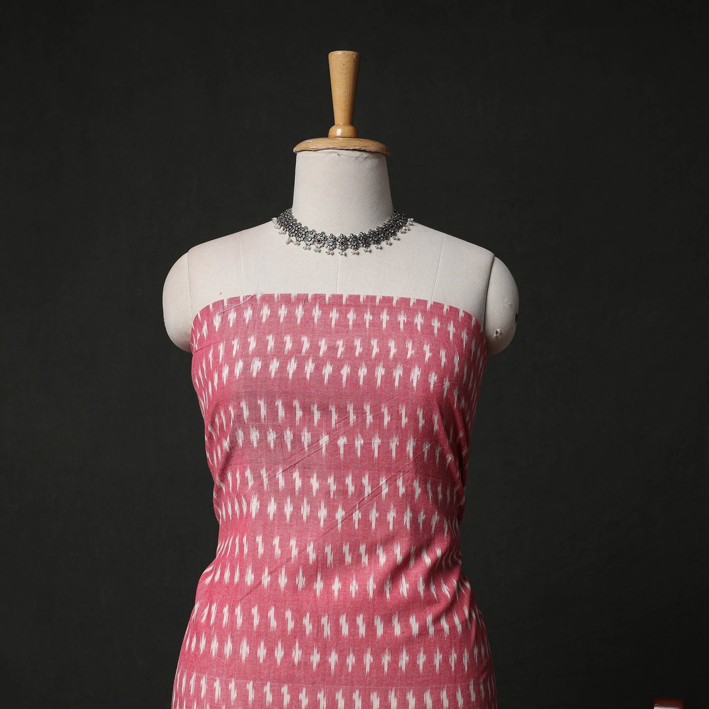 Pochampally Ikat Weave 3pc Cotton Unstitched Dress Material Suit Set 09