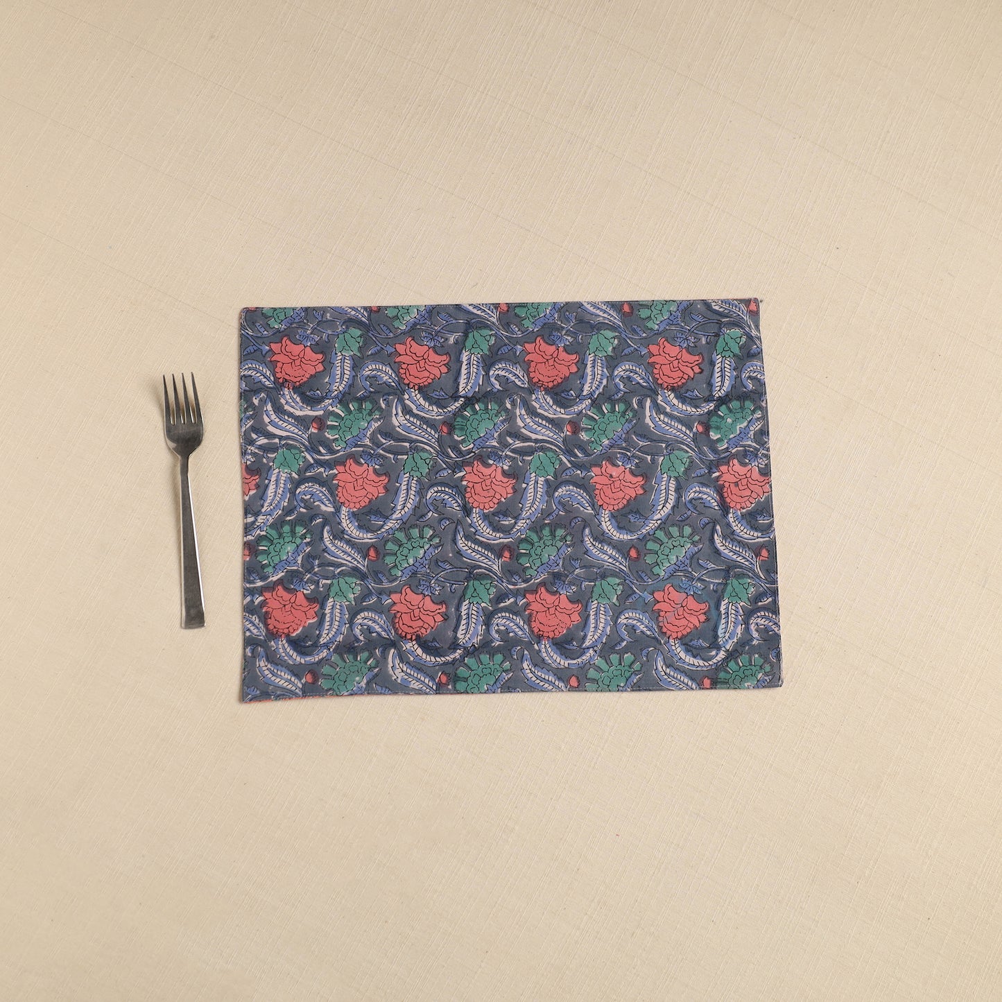 Floral Print Cotton Reversible Table Mat 17