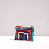 Kutch Dhebariya Qatab Hand Embroidery Cotton Coin Pouch