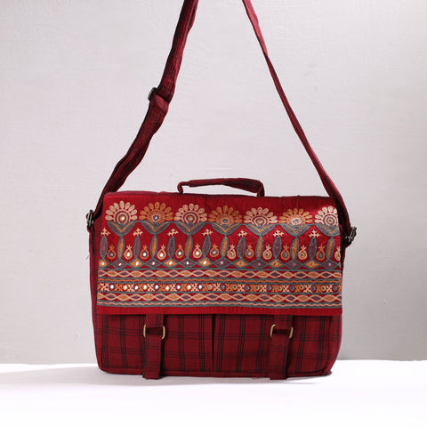 kutch embroidery laptop bag