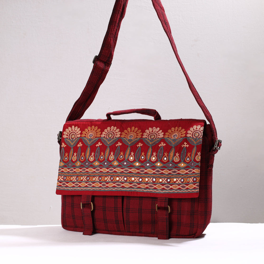 kutch embroidery laptop bag