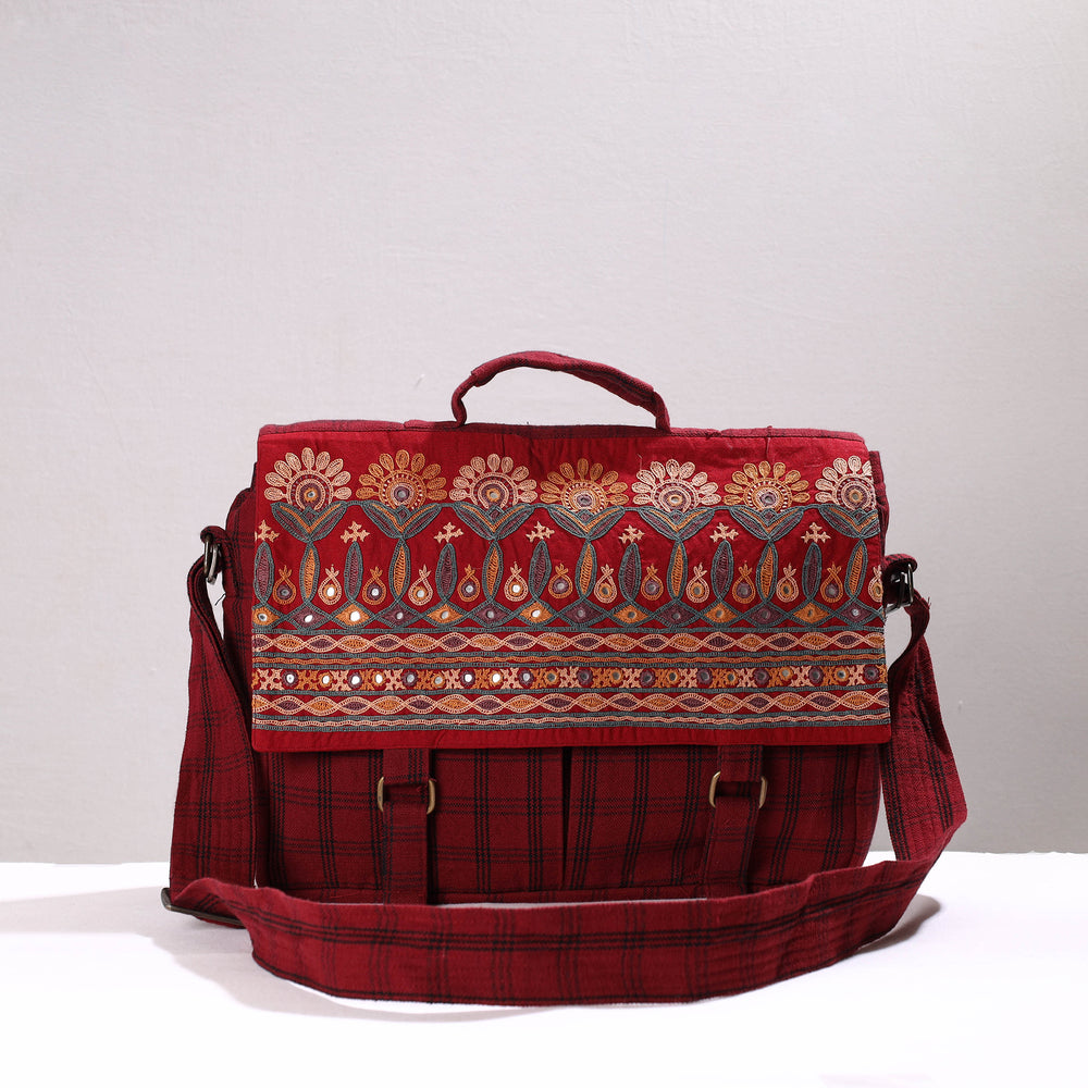 kutch embroidery laptop bag