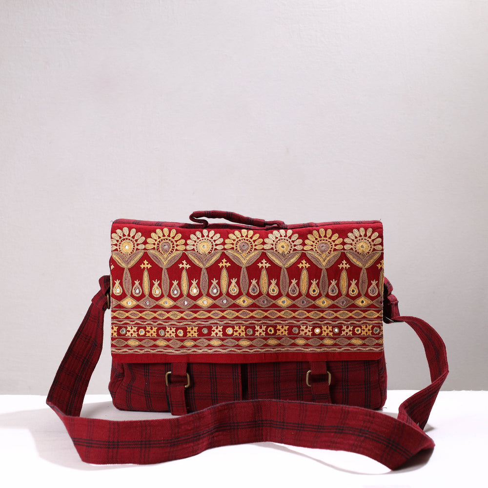 kutch embroidery laptop bag