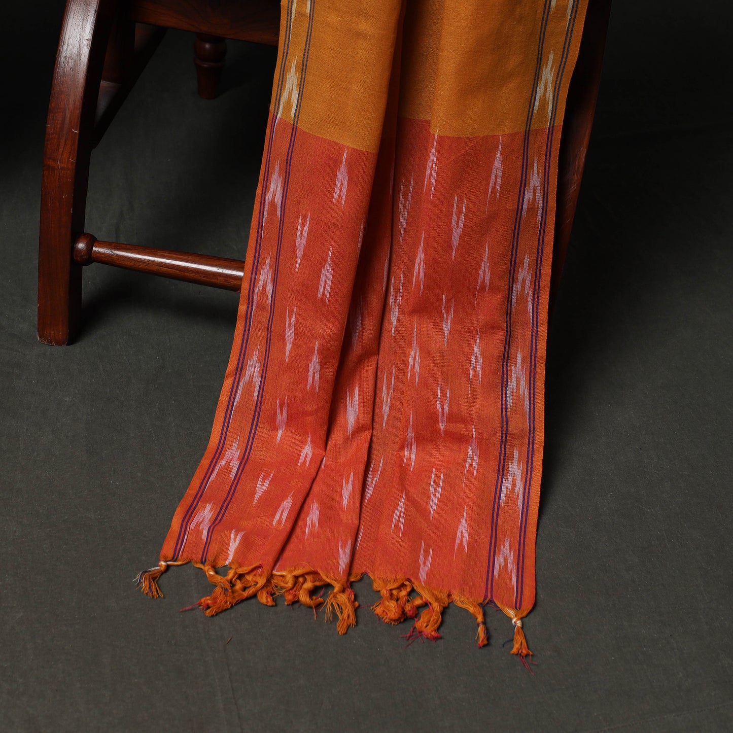 Pochampally Ikat Weave 3pc Cotton Unstitched Dress Material Suit Set 10