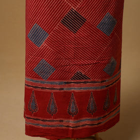 Ajrakh Hand Block Print Natural Dyed Cotton Unstitched Kurta Material (2.9M) 02