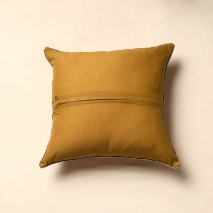 Brown - Jacquard Cotton Cushion Cover (16 x 16 in)