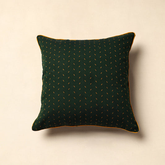 Green - Jacquard Cotton Cushion Cover (16 x 16 in)