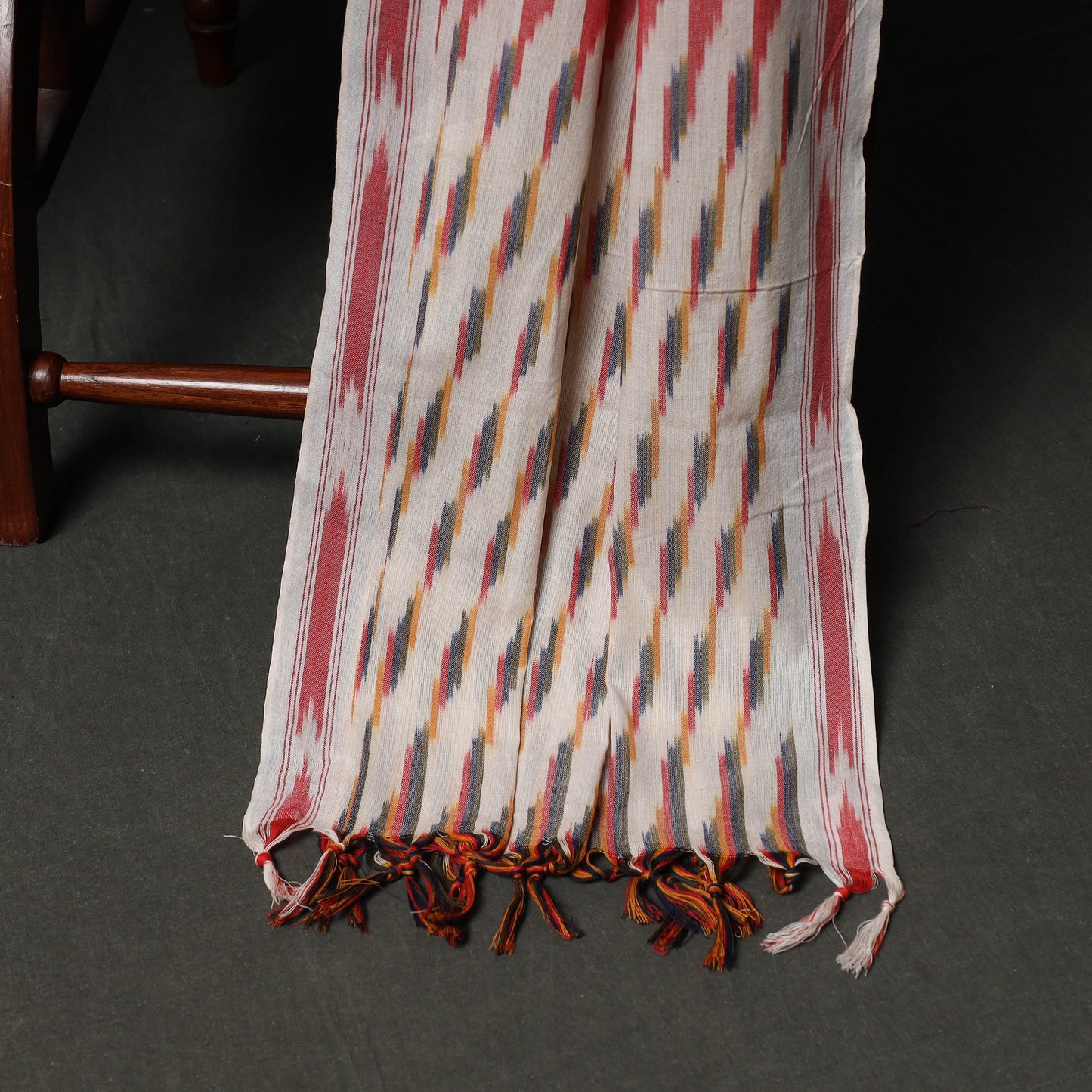 Pochampally Ikat Weave 3pc Cotton Unstitched Dress Material Suit Set 11