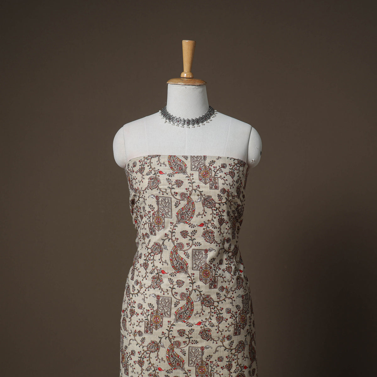 Woolen Heavy Embroidered Unstitched Dress Material: Kurta, Bottom & Dupatta 38