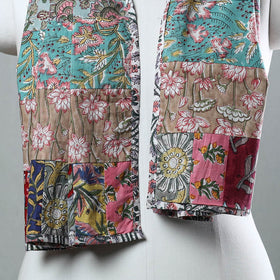 Buy Sanganeri Block Printed Patchwork Cotton Stole 42 Online at iTokri.com