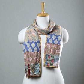 Buy Sanganeri Block Printed Patchwork Cotton Stole 44 Online at iTokri.com
