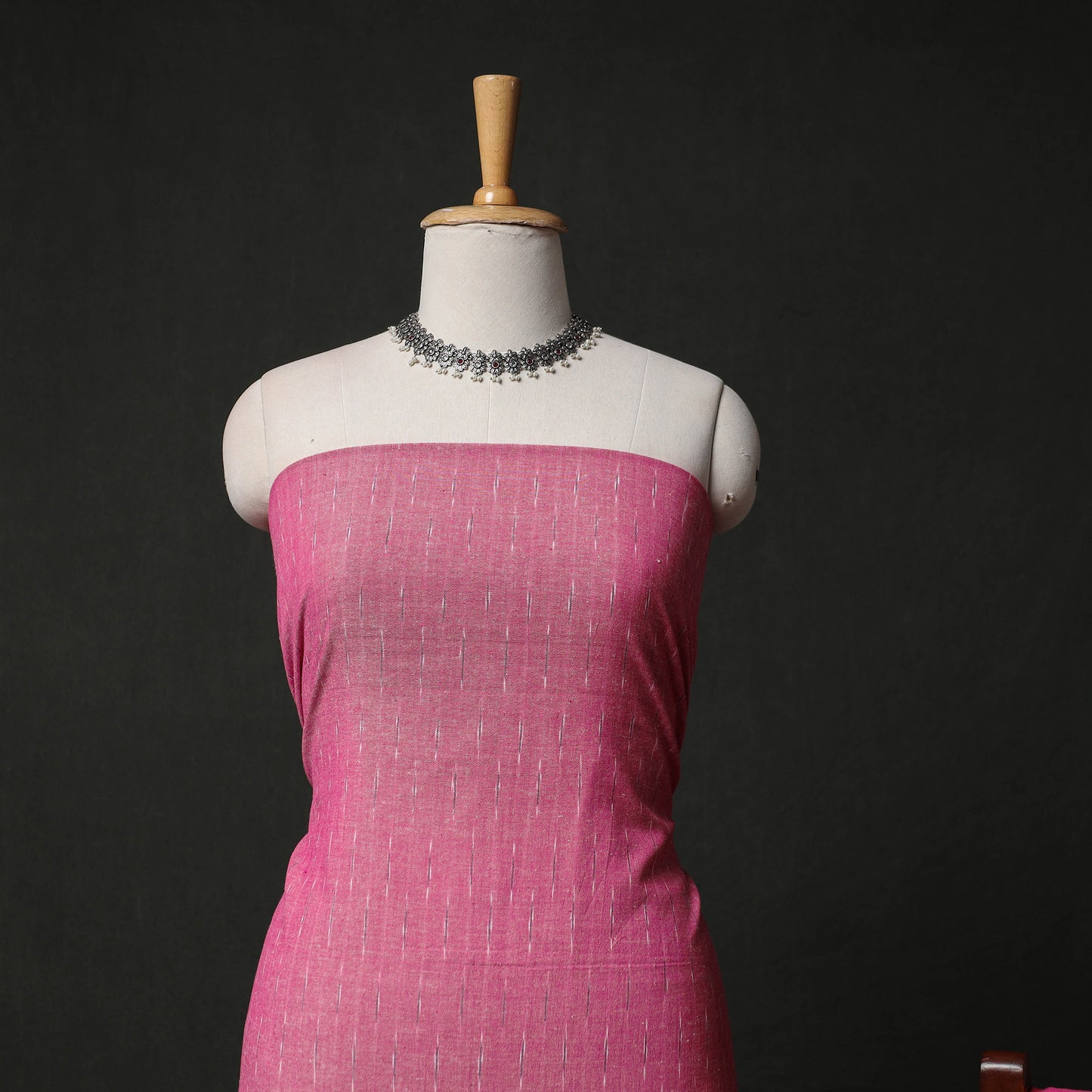 Pochampally Ikat Weave 3pc Cotton Unstitched Dress Material Suit Set 12