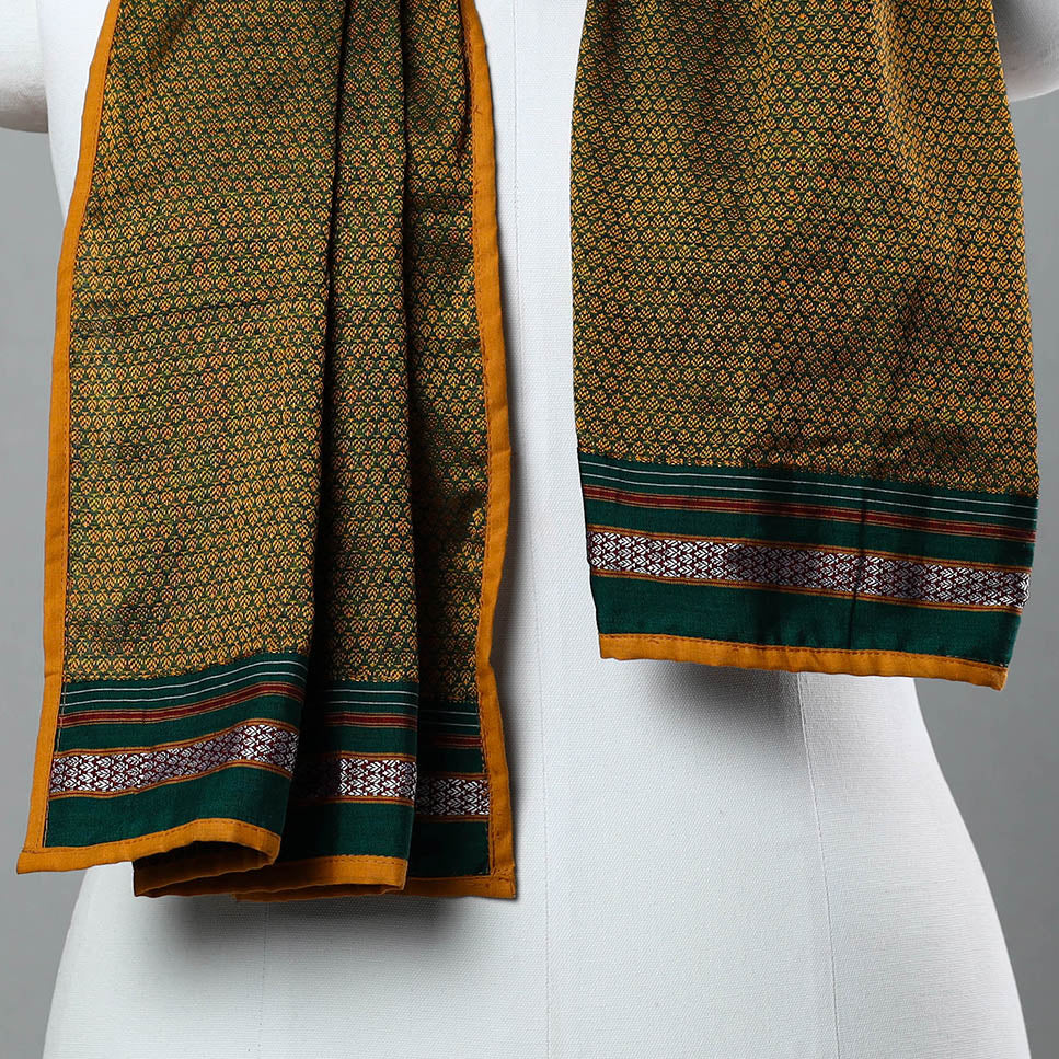 Green - Cotton Khun Weave Stole 31