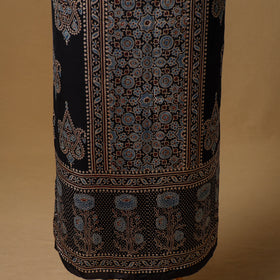 Ajrakh Hand Block Print Natural Dyed Modal Silk Unstitched Kurta Material (2.5M) 05