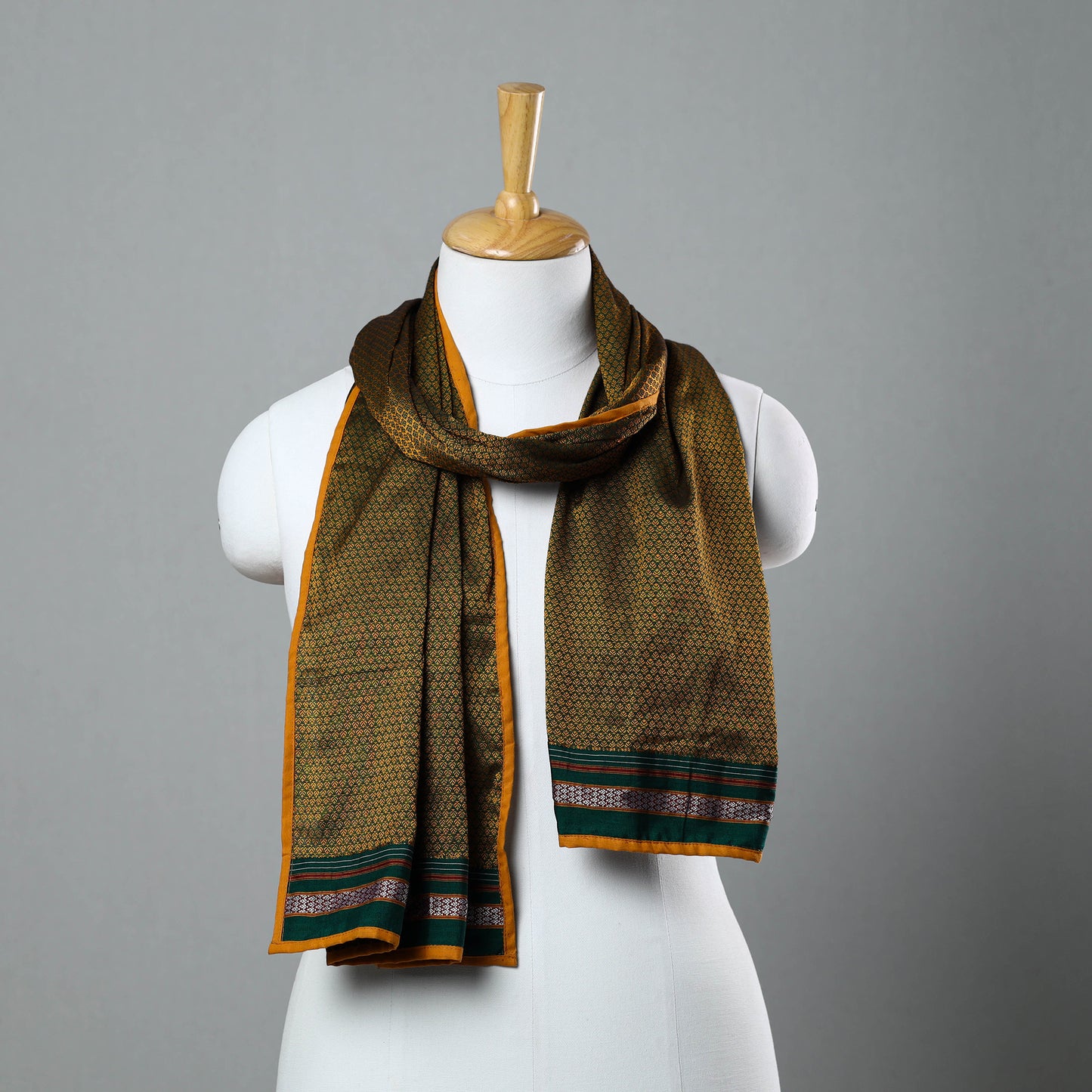 Green - Cotton Khun Weave Stole 31