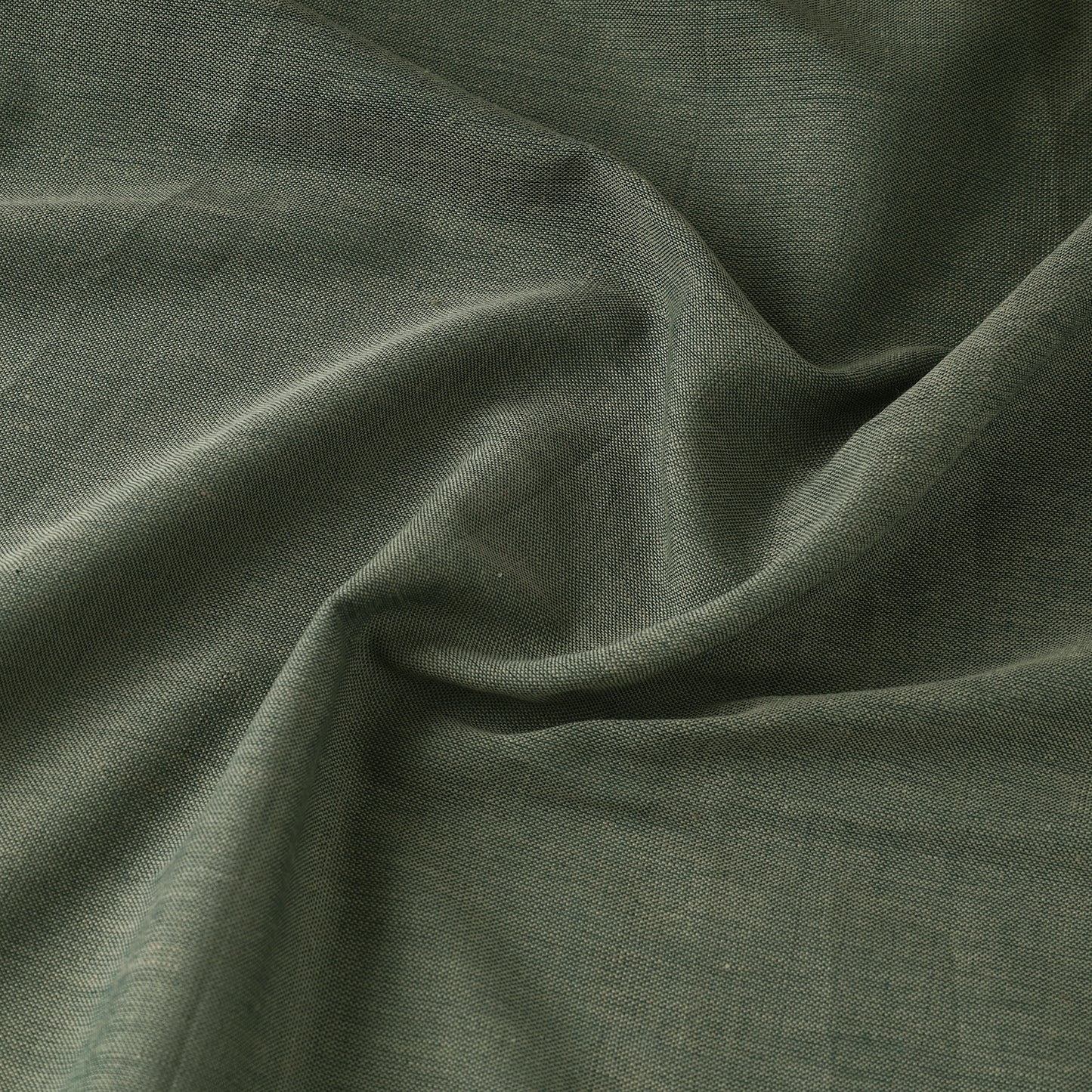 Green - Jhiri Pure Handloom Cotton Fabric 93