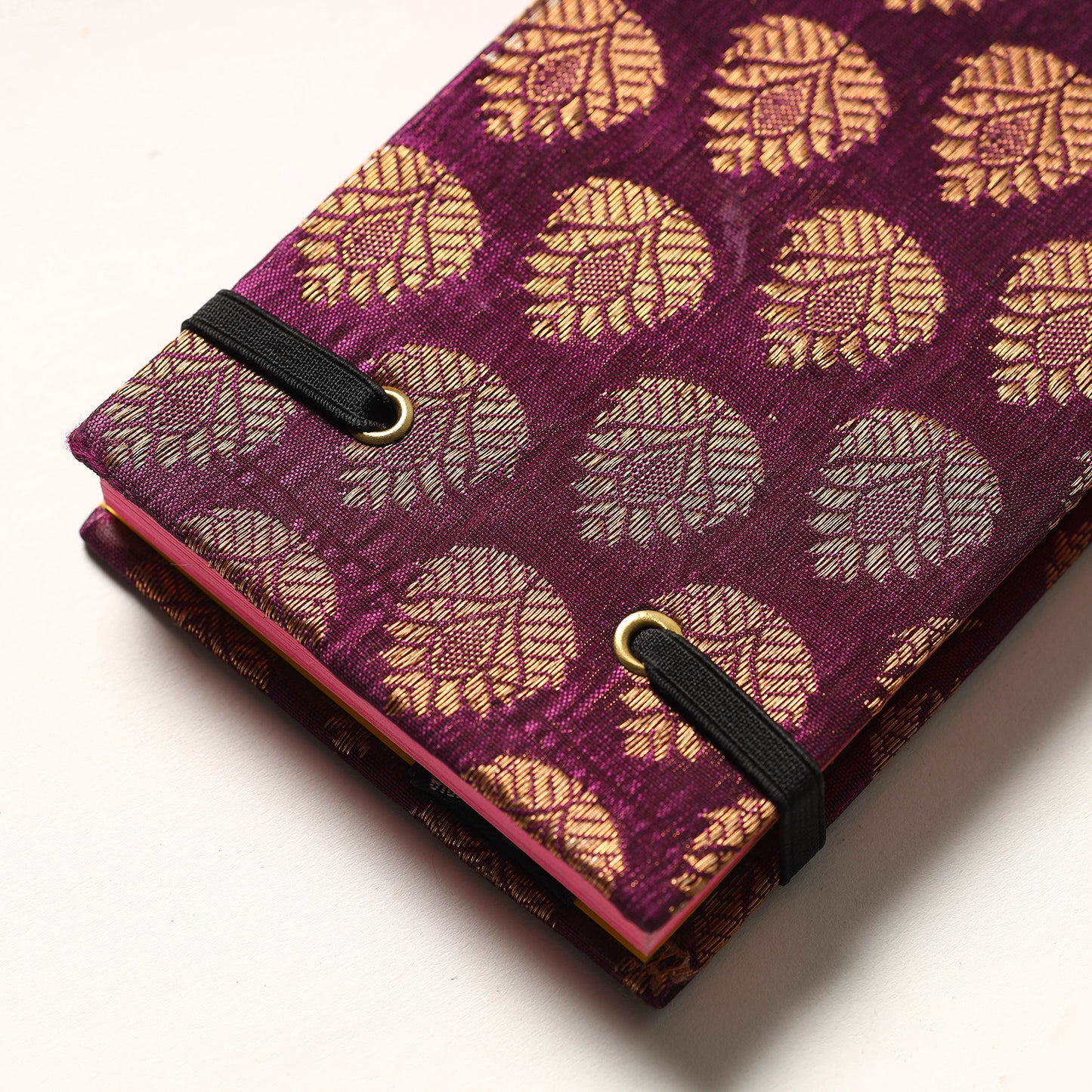 Purple Brocade Long Notebook (4 x 8 in) 24