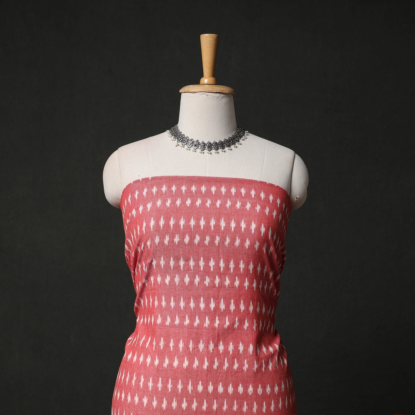Pochampally Ikat Weave 3pc Cotton Unstitched Dress Material Suit Set 13