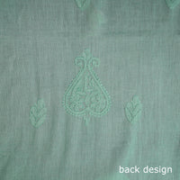 Green - Hand Embroidery Mul Cotton Chikankari Kurta Material (3.1m) 56