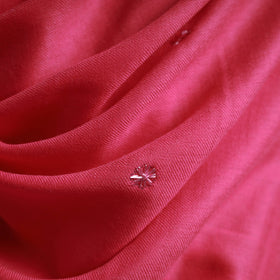 Pink - phulkari hand embroidered wool shawl 07 - handcrafted
