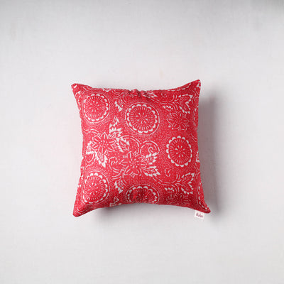 Batik Print Chanderi Silk Cushion Cover (16 x 16 in) 16