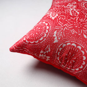 Batik Print Chanderi Silk Cushion Cover (16 x 16 in) 16