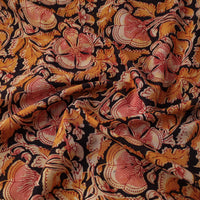 Orange - Natural Dyed Block Print Cotton Kalamkari Fabric 01