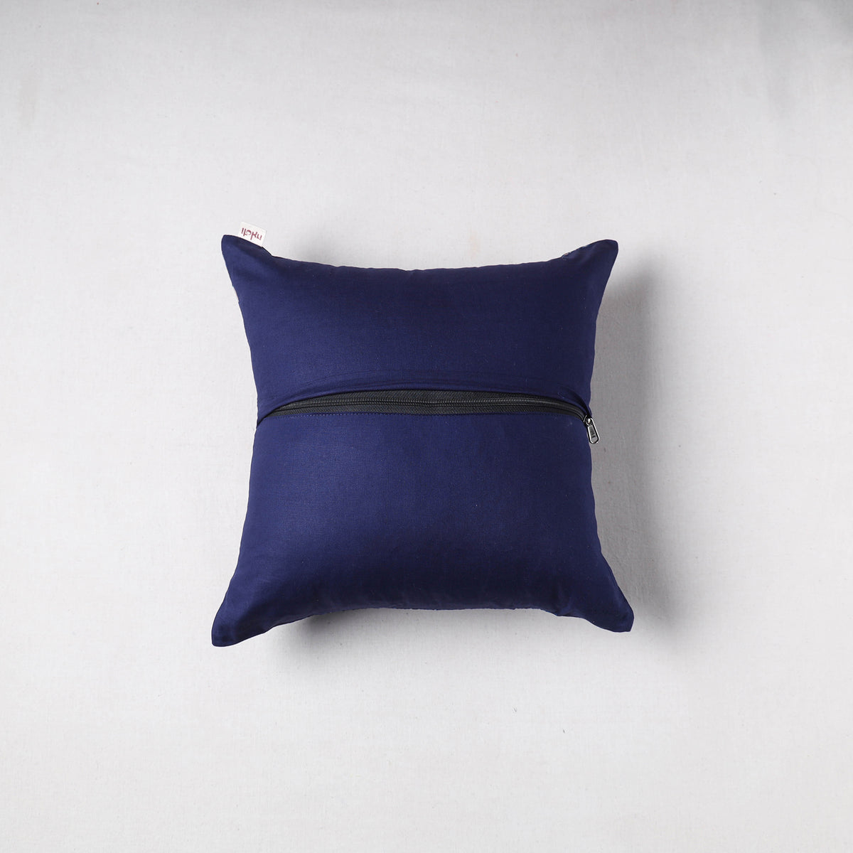 Shibori tie-dye chanderi silk cushion cover (16 x 16 in) 17