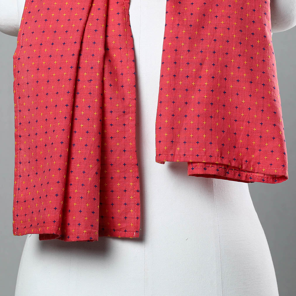 Multicolor - Jacquard Cotton Patchwork Stole 24