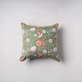 Sanganeri Floral Print Cushion Cover (16 x 16 in) 18