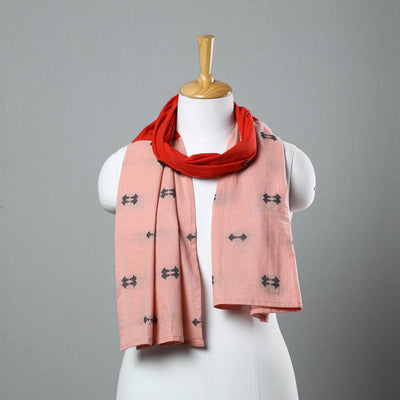 Orange - Jacquard Cotton Patchwork Stole 22