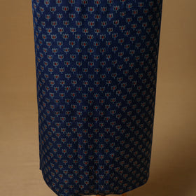 Ajrakh Hand Block Print Natural Dyed Modal Silk Unstitched Kurta Material (2.5M) 10